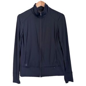 Lole Women M Black Fitted Full Zip Running Jacket Workout Gear